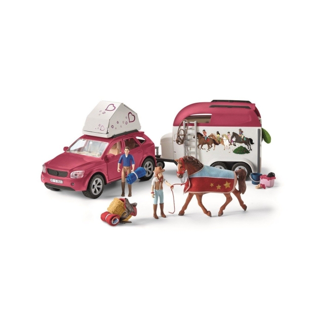 Schleich Horse Club - Paardenavonturen met auto en trailer (42535)