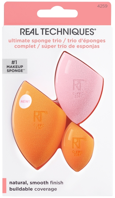 Real Techniques Ultimate Spons Trio Oranje/Rosa