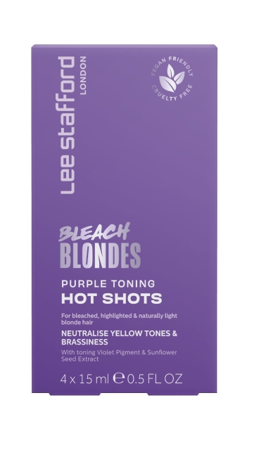 Lee Stafford Bleach Blondes Paarse Toning Hot Shots 4 x 15 ml
