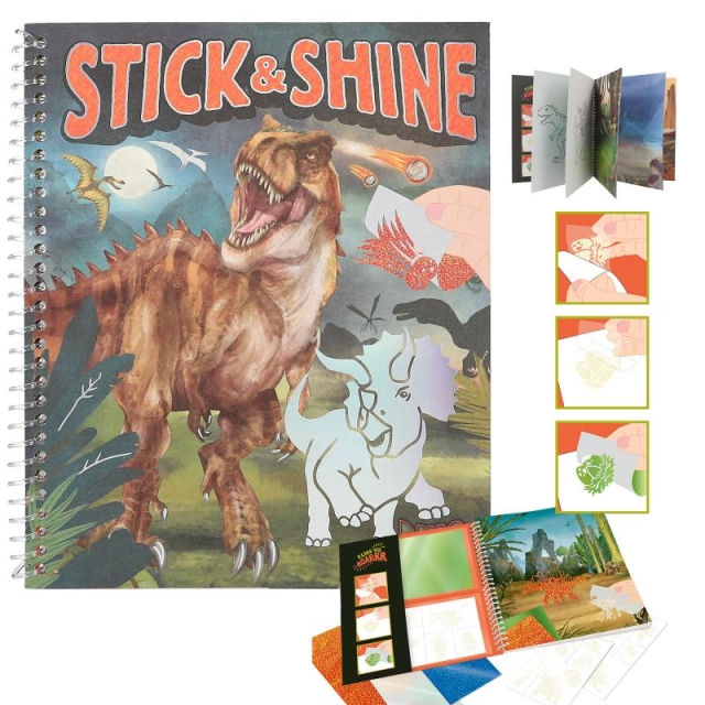 Dino World Kleurboek Stick & Shine ( 0412473 )