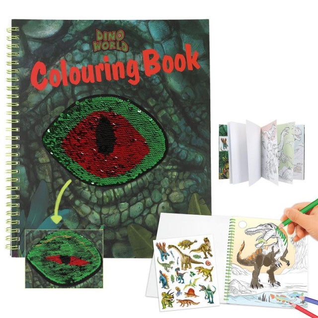 Dino World Kleurboek Met Reserveerbare Seqins ( 0412757 )