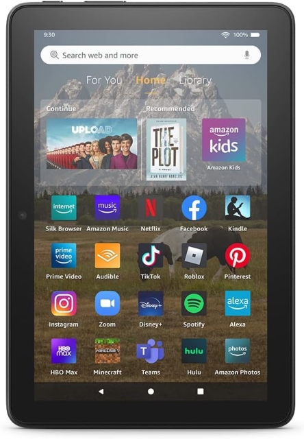 Amazon Fire HD 8 Tablet 2022 8 HD-scherm 64 GB - Zwart