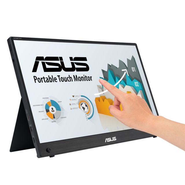 ASUS ZenScreen 15,6 MB16AMTR draagbare USB-C 10-punts touch 1920x1080p IPS Ingebouwde batterij