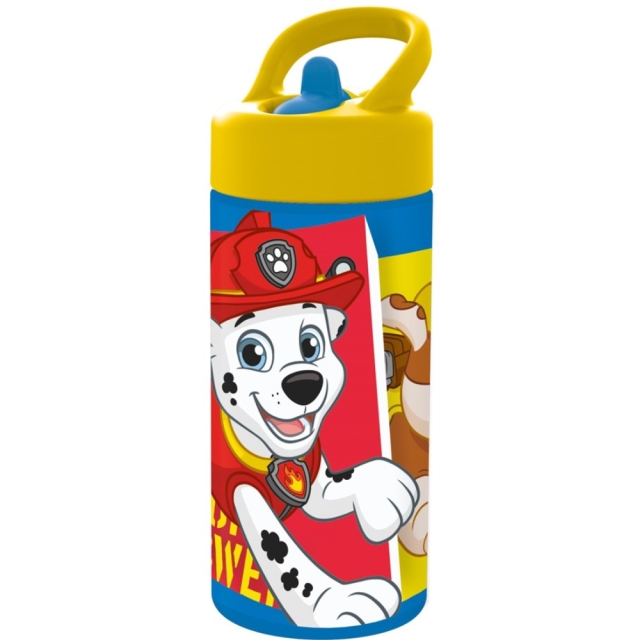 Paw Patrol Stor - Waterfles (410 ml) - De originele sportfles met rietje en ingebouwd handvat Paw Patrol