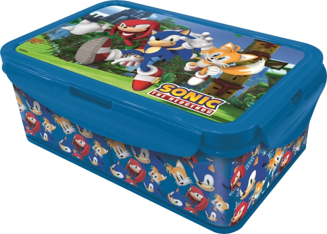 STOR Lunchbox met/verwisselbare vakken - Sonic (088808737-40545)