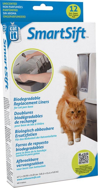 catit Biologisch afbreekbare vervangende voeringen (Top) Smart Sift 12St - (775.1074)
