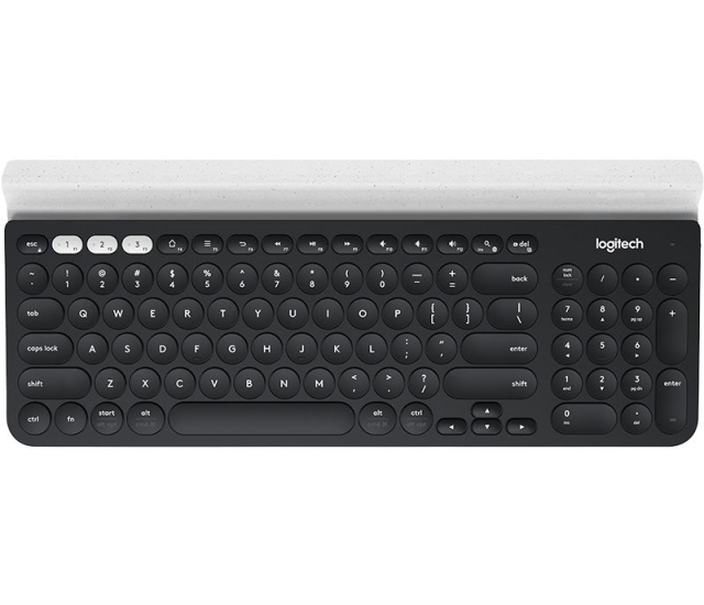 Logitech K780 Multi-Device Draadloos Toetsenbord, Grijs/Wit (Nordic)