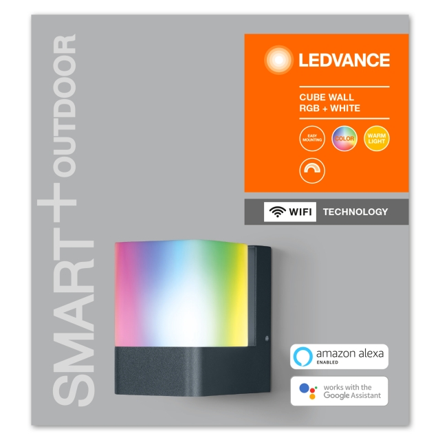 LEDVANCE Smart+ wandlamp Cube RGBW voor buiten - WiFi