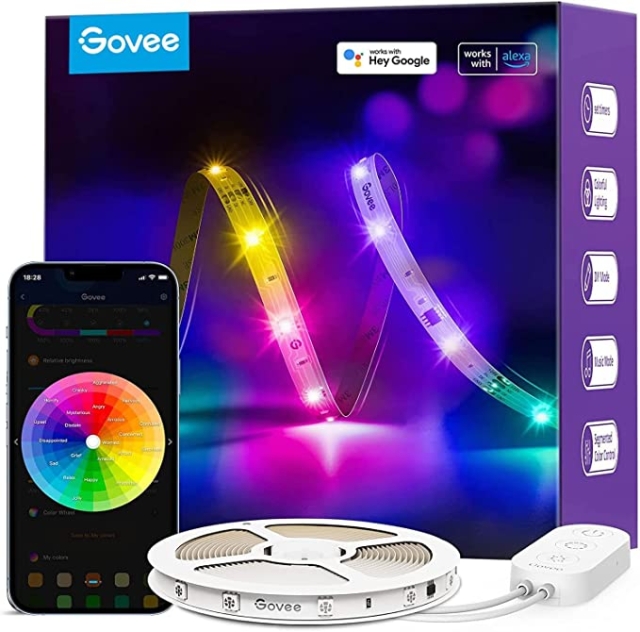 Govee RGBIC Basic Wi-Fi + Bluetooth LED Stripverlichting (10 Meter)