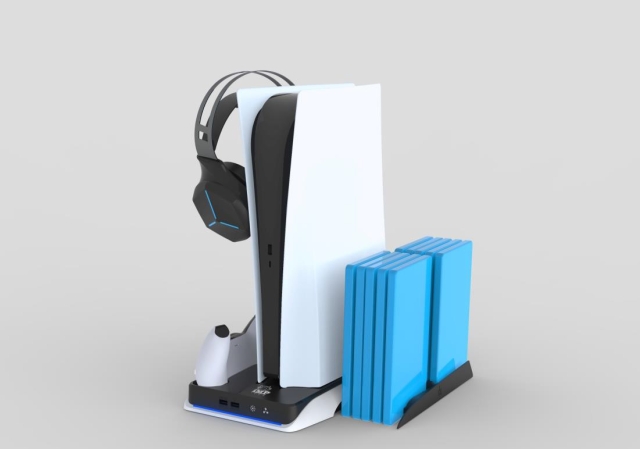 iMP TECH DLX+ LED multifunctionele oplader PS5 standaard / digitaal - Wit