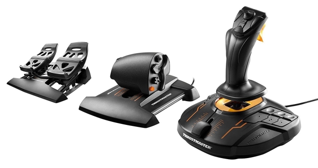 ThrustMaster T16000M FCS Flight Pack Inclusief Joystick Gashendel en Roerpedalen