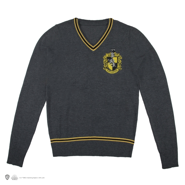 Harry Potter Hufflepuff - Grijze gebreide trui - Klein