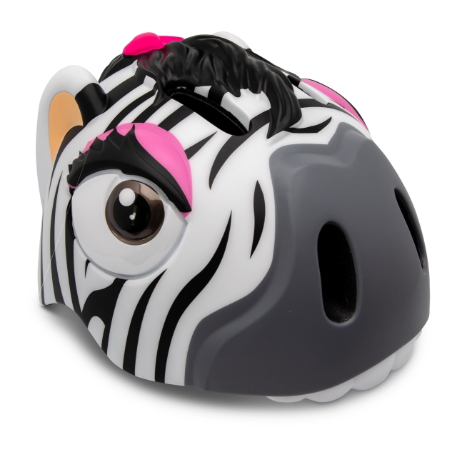 Crazy Safety Zebra fietshelm - zwart/wit (49-55cm) (100901-01-01)