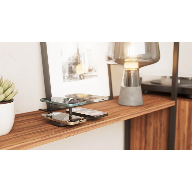 Zens Trådlös Laddare Quattro Pro 4 Qi2 Svart