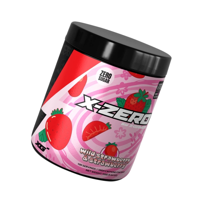 X-GAMER Energidryckspulver X-Zero 160 gram Wild Strawberry & Strawberry