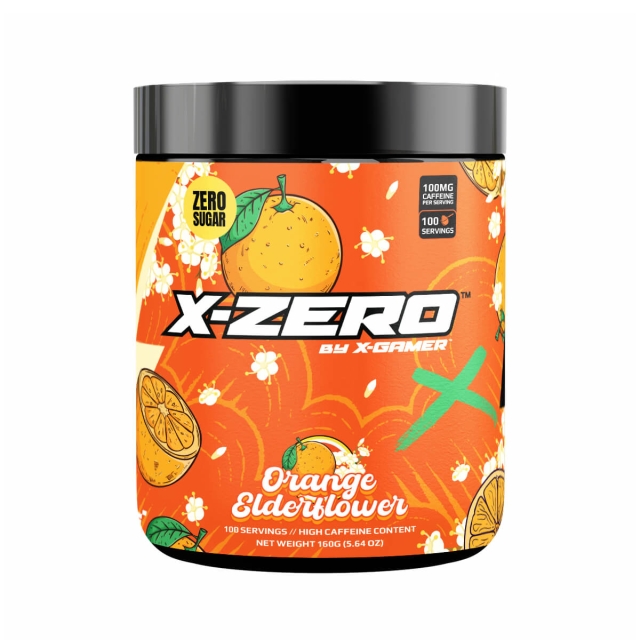 X-GAMER Energidryckspulver X-Zero 160 gram Orange Elderflower