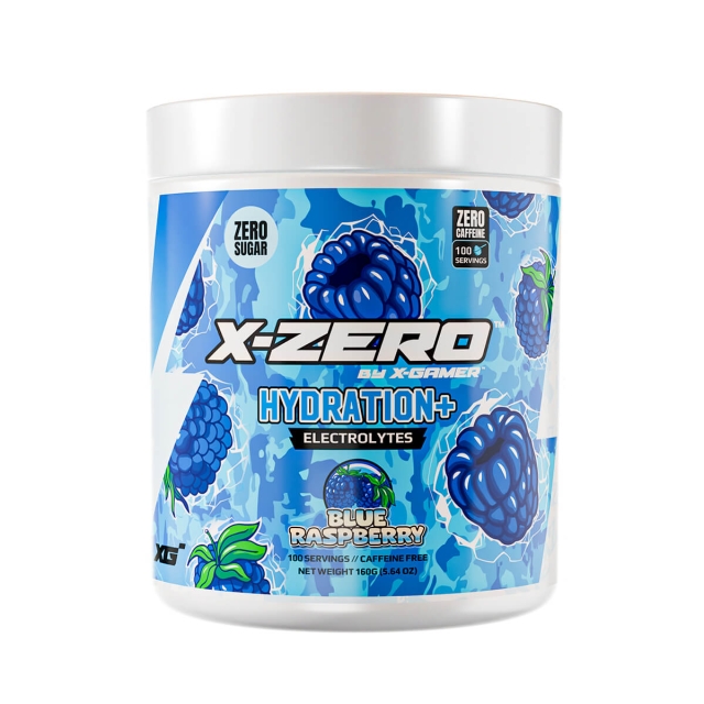 X-GAMER Energidryckspulver X-Zero Hydration+ 160 gram Blue Raspberry