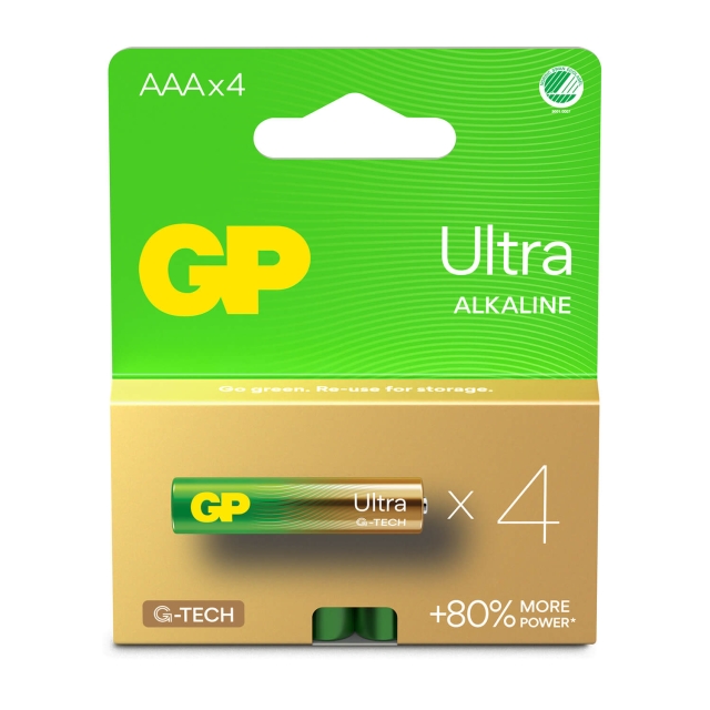 GP Batteri Ultra Alkaline AAA LR03 4-Pack