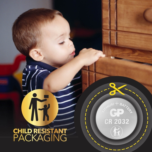 GP Knappcellsbatteri Litium CR2032 10-Pack