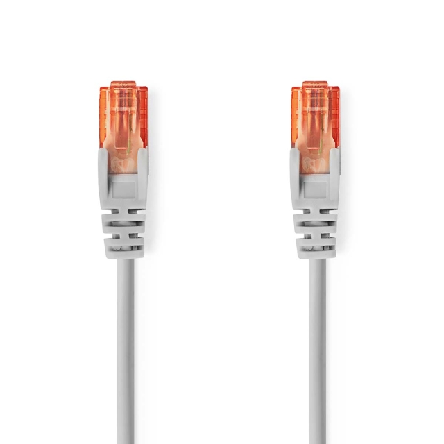Nedis CAT6 Netwerkkabel | RJ45 Male | RJ45 Male | U/UTP | 0.25 m | Rond | PVC | Grijs | Label