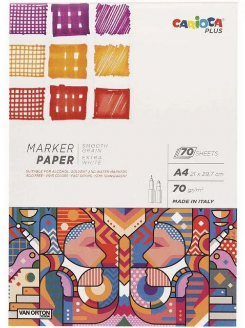 CARIOCA Plus - Markeerblok 70g, A4, 70 pagina