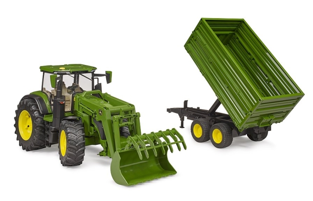 Bruder John Deere 7R 350 met voorlader en kipwagen (03155)