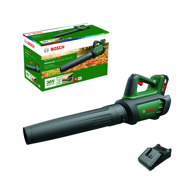 Bosch Geavanceerde bladblazer 36V-750 2,0Ah ( Inclusief batterij en oplader )