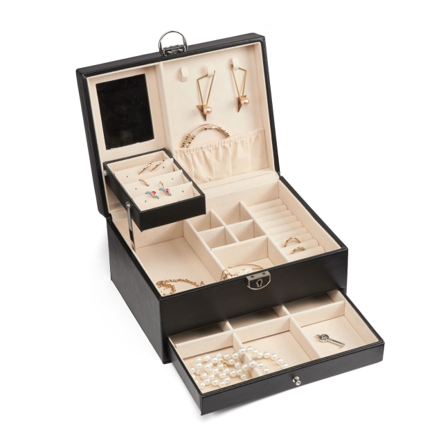 Gillian Jones Grote klassieke juwelendoos - Zwart - Groot