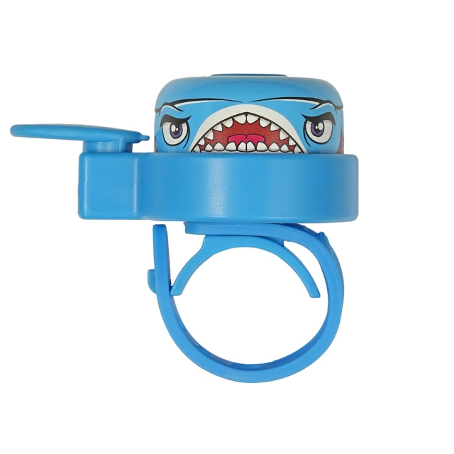 Crazy Safety Blue Shark fietsbel voor kinderen - Blauw - One size