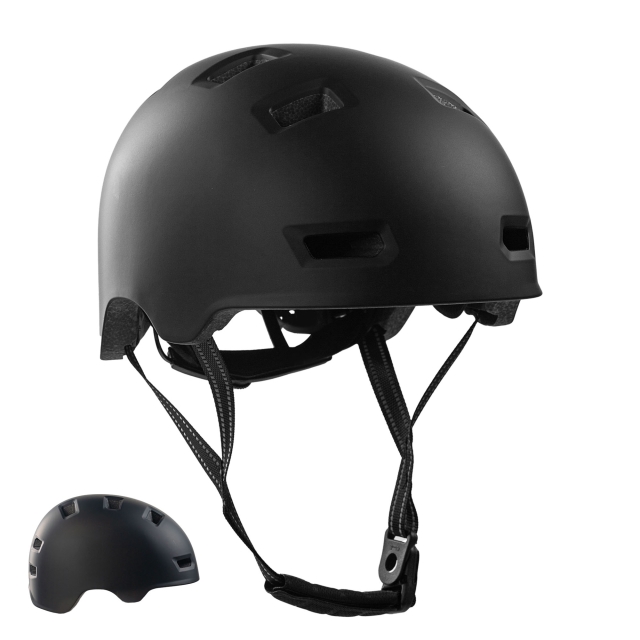 Crazy Safety All Black helm - Zwart - M (54-57cm)