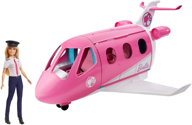 Barbie Droomvliegtuig met piloot pop (GJB33)