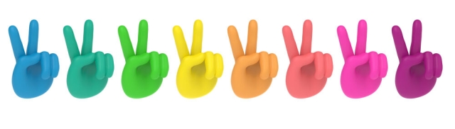 Winkee Drankmarkeerders - Peace - Set van 8