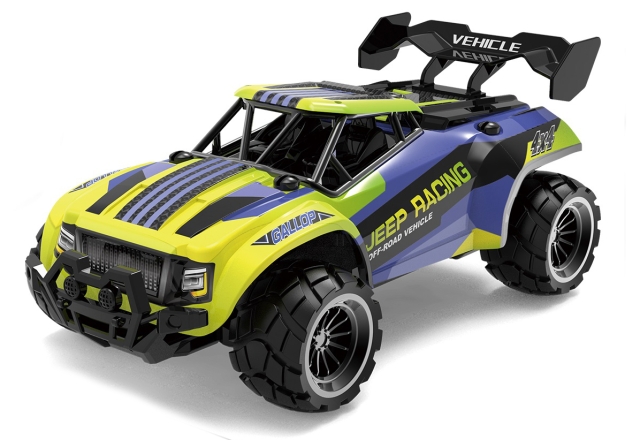 TEC-TOY Jeep Racing - R/C 1:20 2,4G 3,7V Li-ion - Blauw/geel