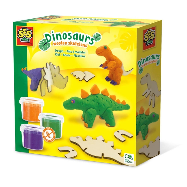 SES Creative Deeg - Dinosaurussen houten skeletten - (S00418)