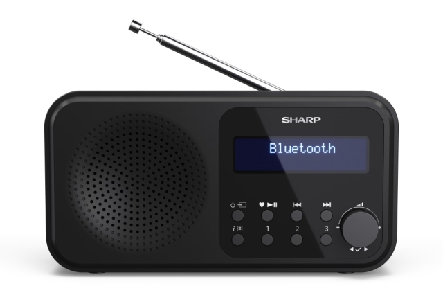Sharp Tokio Draagbare Digitale en FM Radio - Zwart Middernacht