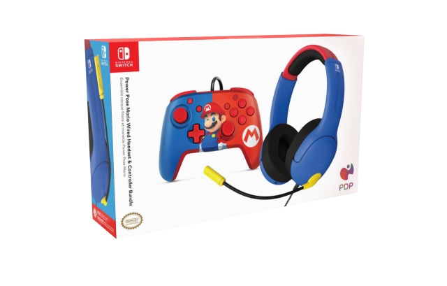 PDP Gaming Mario-bundel - Airlite Headset & Mario Power Pose Controller