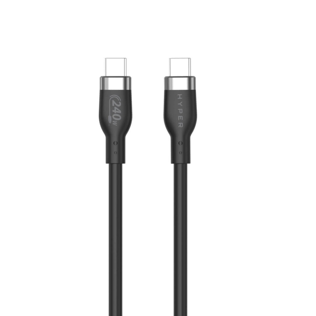 Targus Hyper - 1M Silicone 240W USB-C Oplaadkabel - Zwart