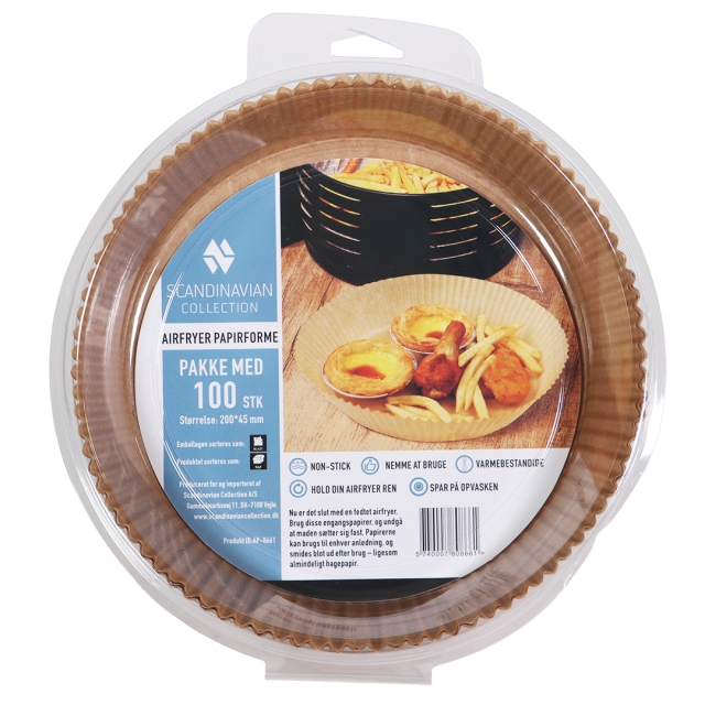 Scandinavian Collection Airfryer papieren vormpjes, rond - 100 stuks