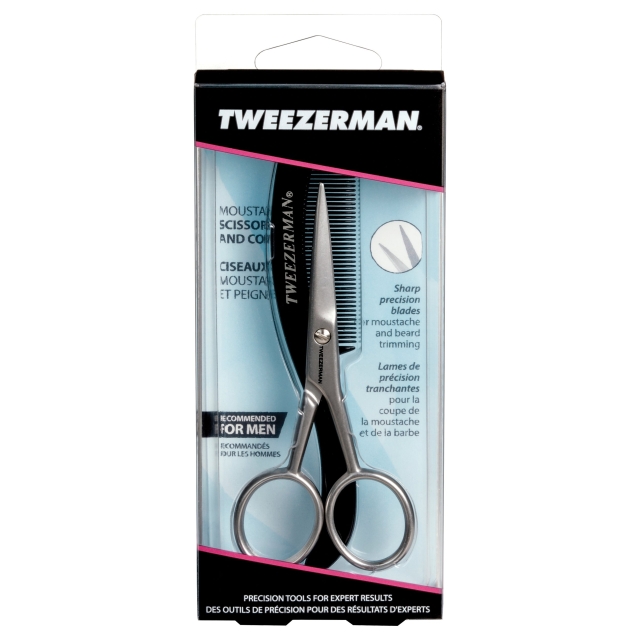 Tweezerman Snorschaar met kam