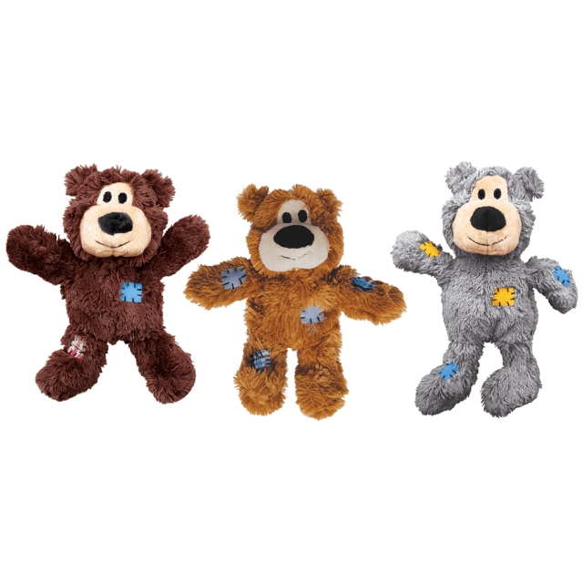 Kong Kong Wilde Knopen Beren XS 11x10x5cm ass.kleuren - (KongNKR5E)