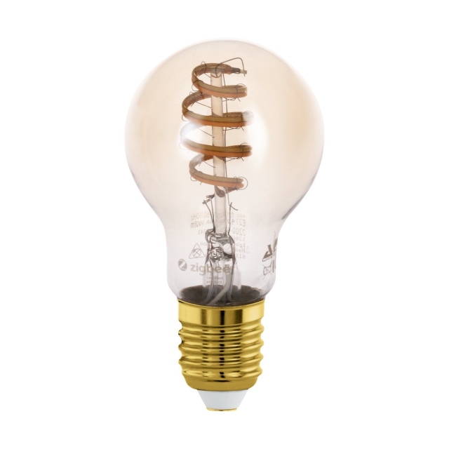 Eglo E27 A60 spiraal, amber - TW - Zigbee, Bluetooth