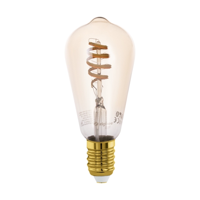 Eglo E27 ST64 spiraal, amber - TW - Zigbee, Bluetooth