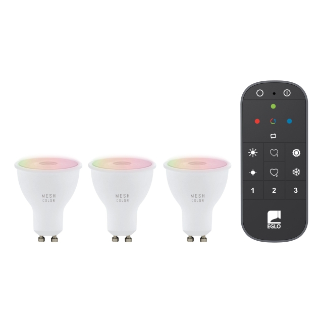Eglo Set van 3x GU10, afstandsbediening - RGB + TW - Zigbee, Bluetooth
