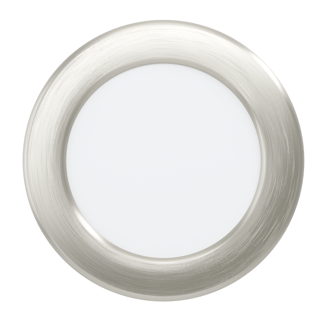 Eglo FUEVA 5 RECESSED - Geborsteld Staal - 117mm diameter, 26mm hoogte