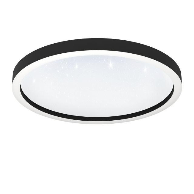 Eglo Montemorelos-Z loftlamp zwart met kristaleffect Ø57 - RGB + TW - Zigbee, Bluetooth