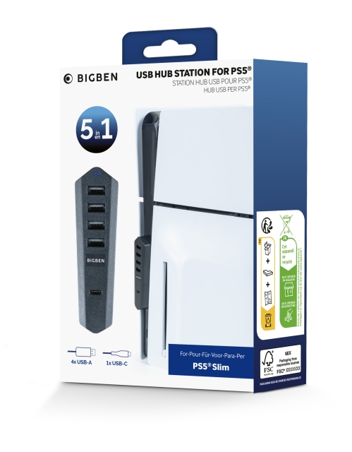 NACON USB Hub Zwart PS5 Slim