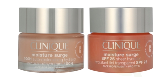 Clinique Moisture Surge Facial Care Set 100 ml Moisture Surge SPF25 Sheer Hydrator 50ml/Moisture Surge 100H Auto-replenishing Hydrator 50ml