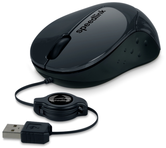 Speedlink BEENIE mobiele muis - bedraad USB, zwart