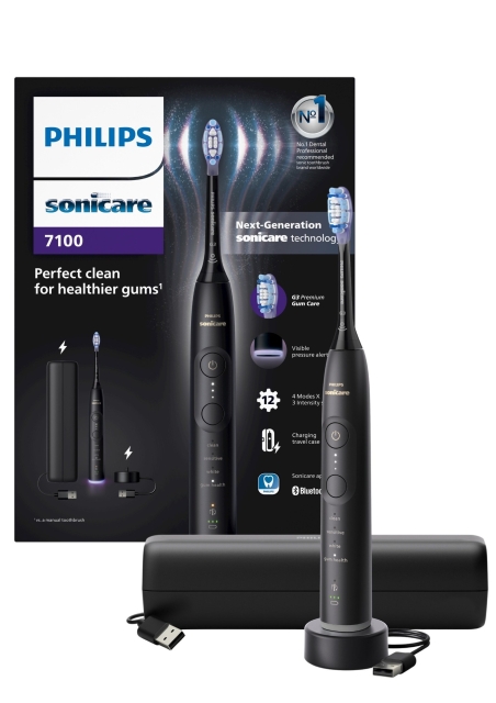 Philips Sonicare zwarte elektrische tandenborstel Series 7100 HX7421/01