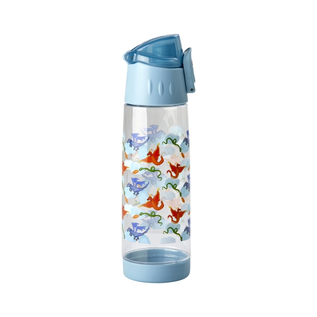 RICE Kids Drinkfles met Drakenprint - Blauw - 500 ml